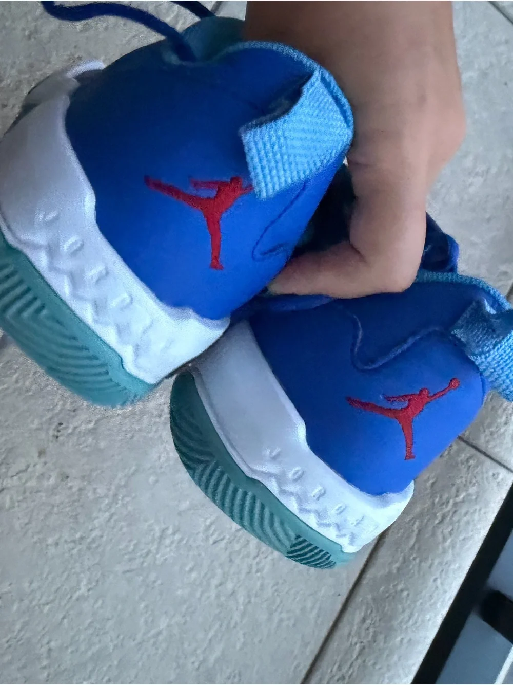 Jordan Blue and Light Blue Basketball Sneakers